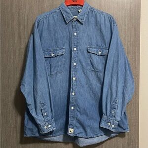 Vintage Eddie Bauer Jean Shirt - Soft and Double Pockets - Size XL